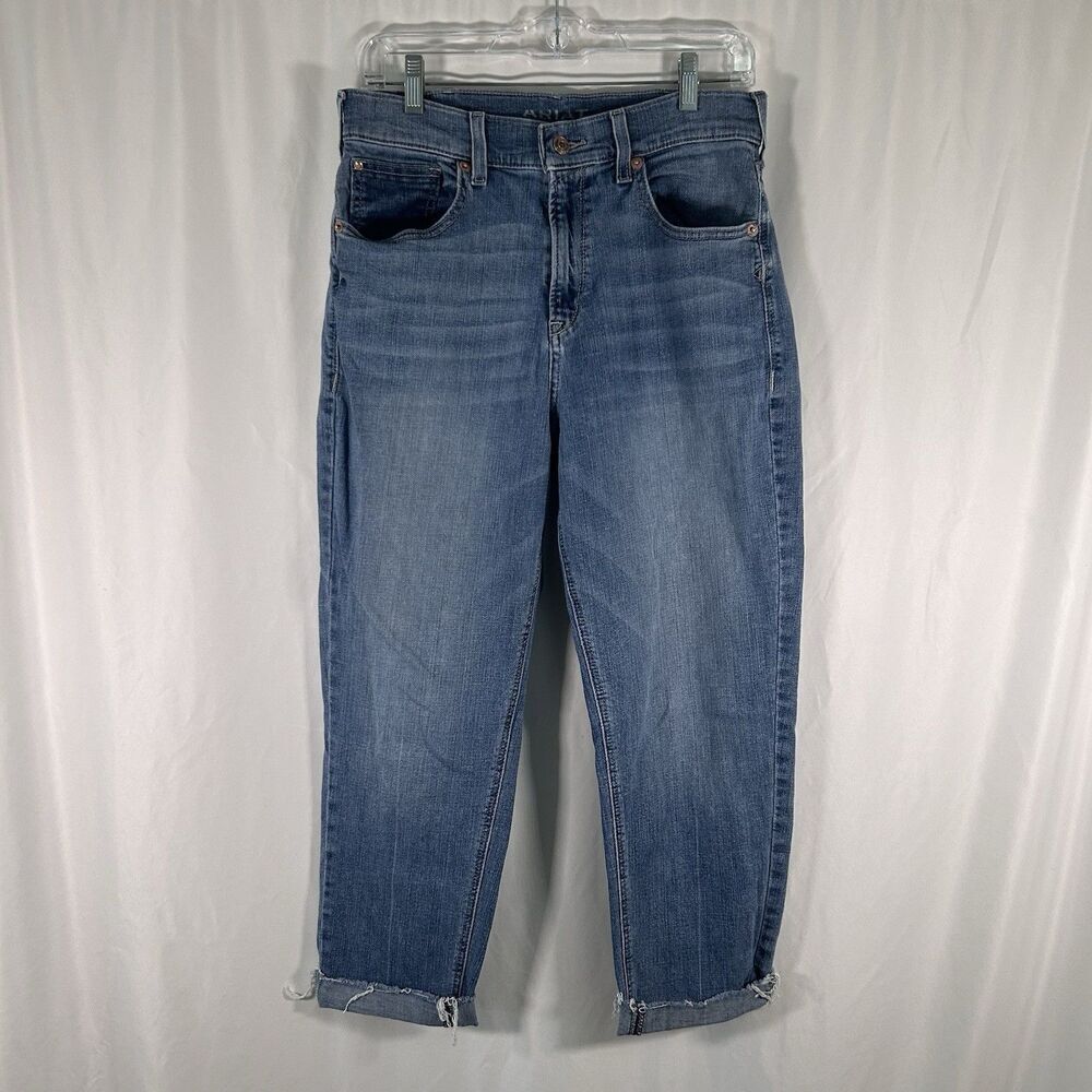 ARIAT Jeans Women's 30 Medium Wash Denim Boyfriend High Rise Cropped Cotton